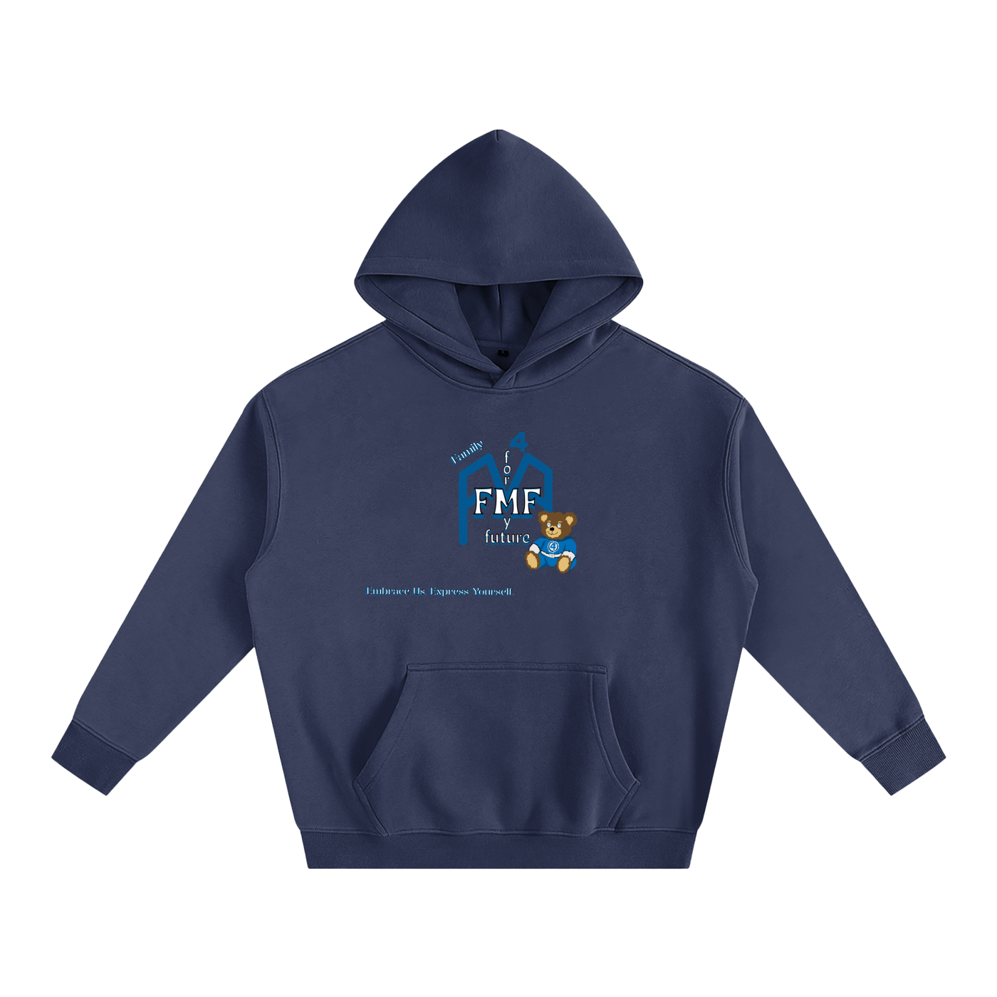 “Family First” Oversize Fleeced Hoodie
