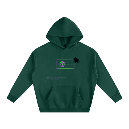 “The Future Is Dark” Oversize Fleeced Hoodie