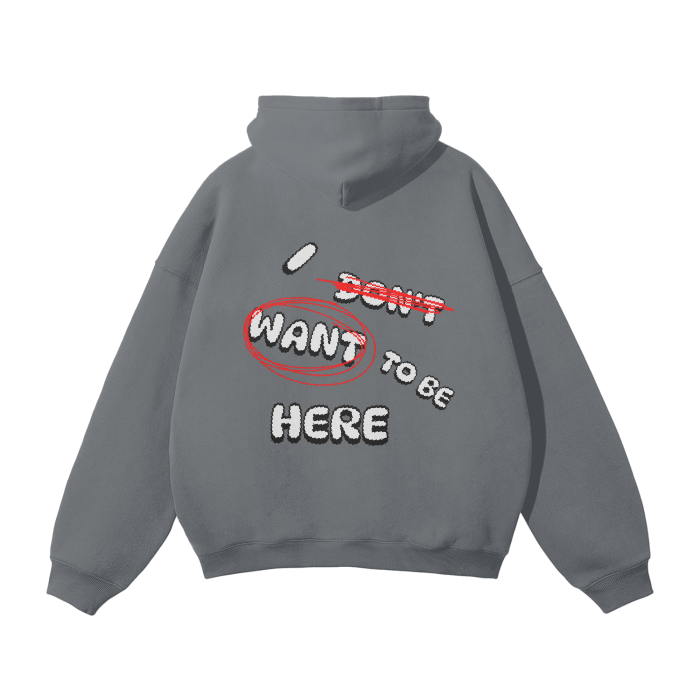 “IDWTBH” Oversized Fleece Hoodie