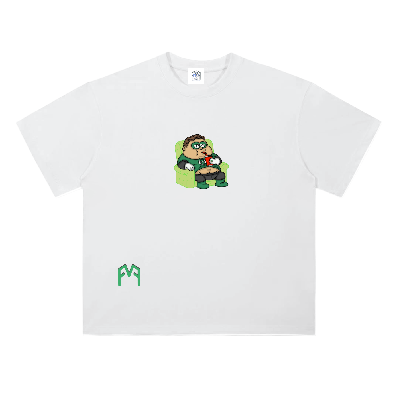 “Green Recliner” Drop Shoulder T-Shirt