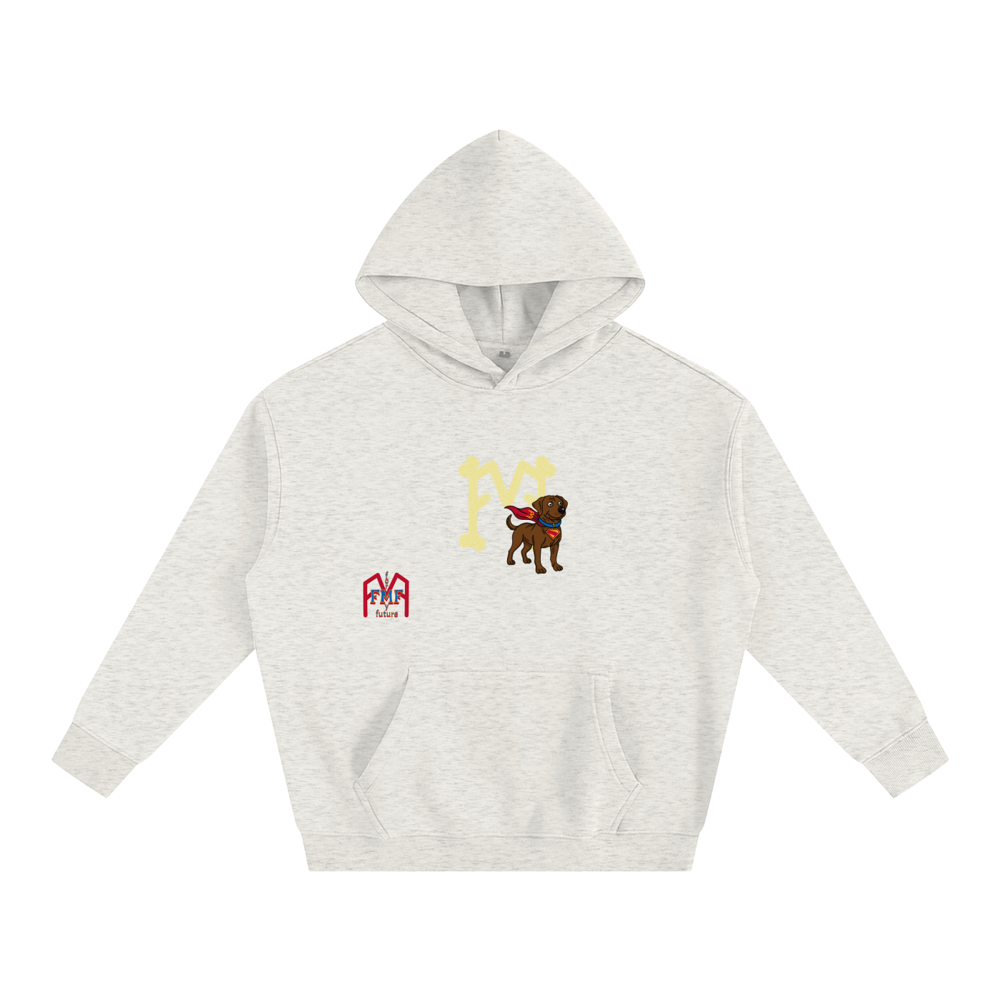 “Super Dog” Oversize Fleeced Hoodie
