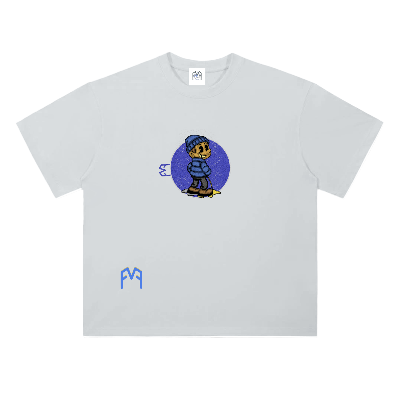 “Coloured Snow” Drop Shoulder T-Shirt