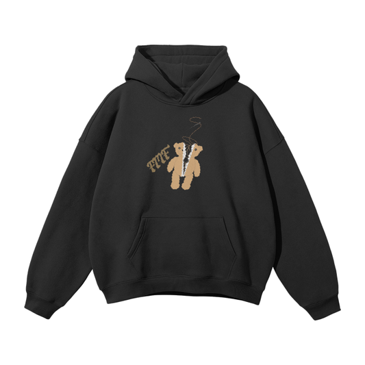 “Torn Teddy” Oversized  Fleece Hoodie