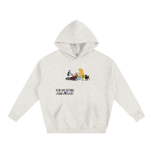 “Yr 1” (Blue) Oversize Fleeced Hoodie
