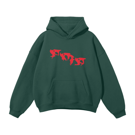 “Graffiti” (Red) Oversized Hoodie