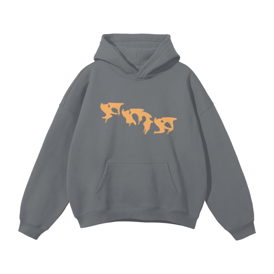 “Graffiti” (Orange) Oversized Hoodie