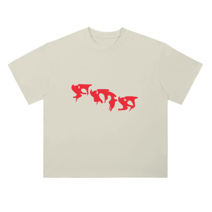 “Graffiti” (Red) Drop Shoulder T-Shirt
