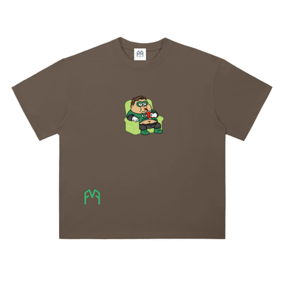 “Green Recliner” Drop Shoulder T-Shirt