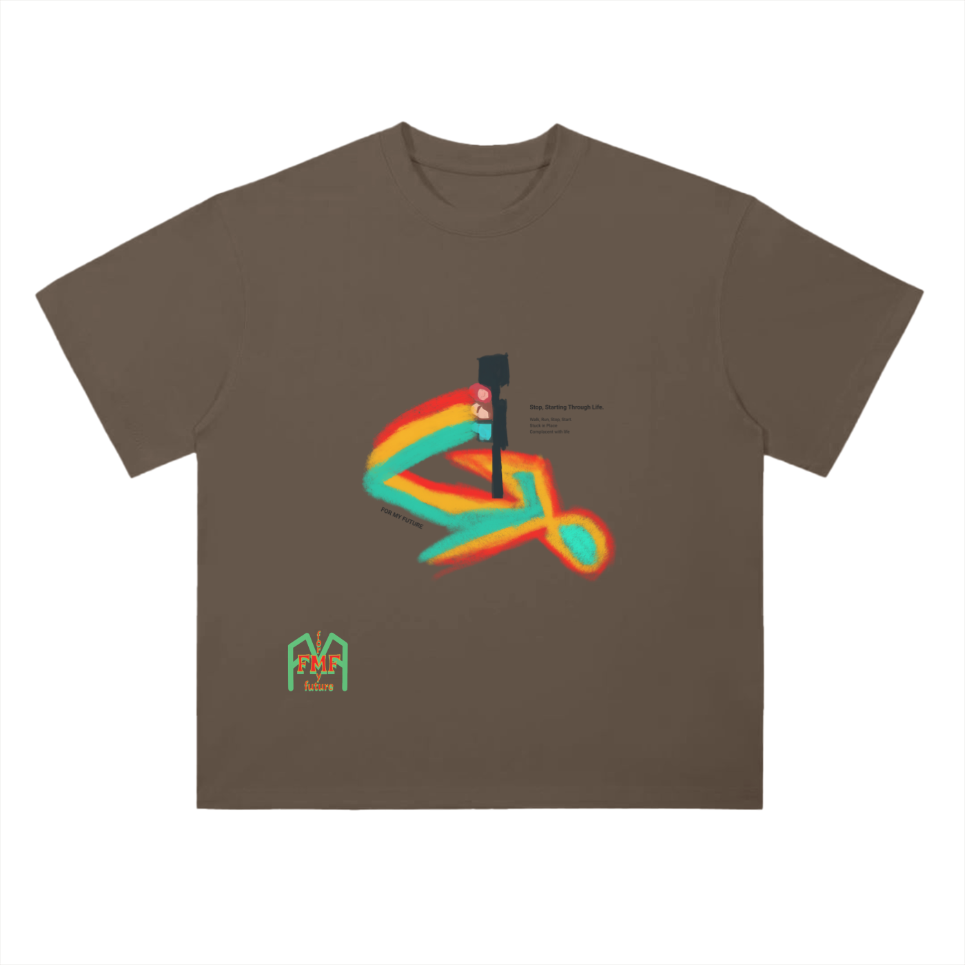 “Stop, Starting” Drop Shoulder T-Shirt