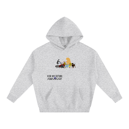 “Yr 1” (Blue) Oversize Fleeced Hoodie