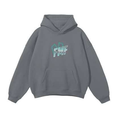 “FMF Shadows” (Blue) Oversized Fleece Hoodie