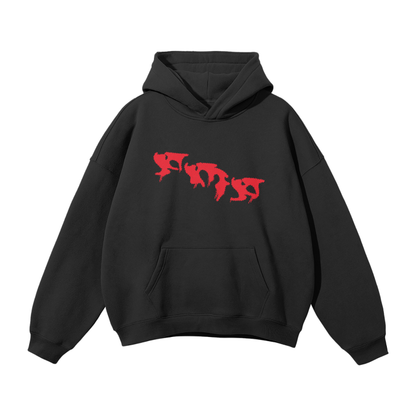 “Graffiti” (Red) Oversized Hoodie