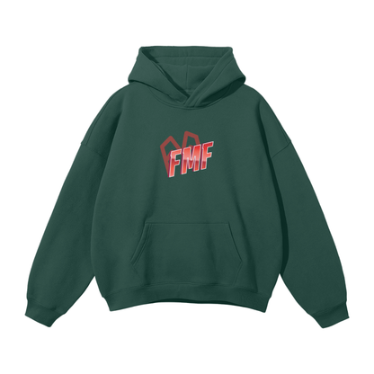 “FMF Shadows” (Red) Oversized Fleece Hoodie