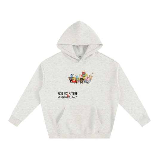 “Yr 1” (Red) Oversize Fleeced Hoodie