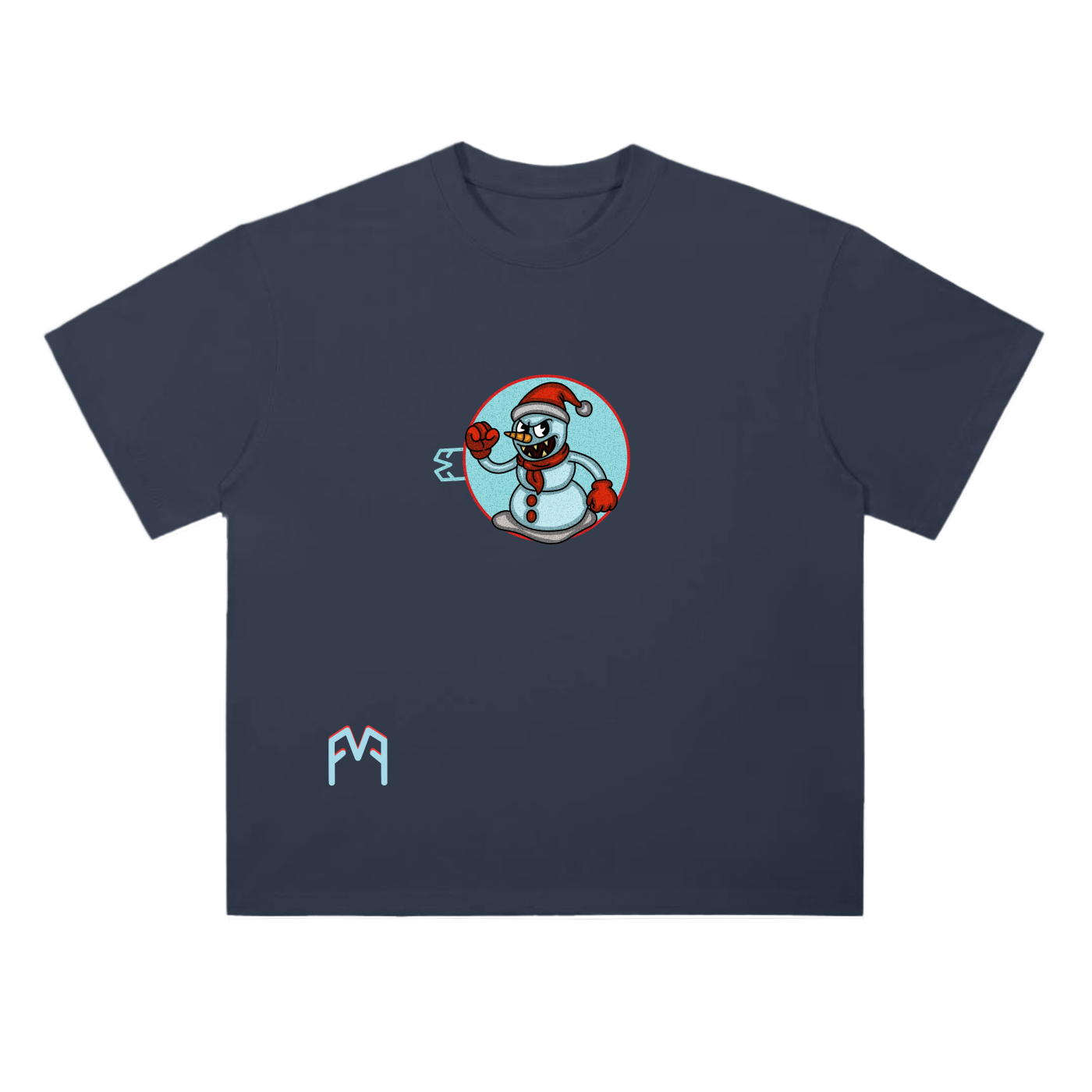 “Man Of Snow” Drop Shoulder  T-Shirt