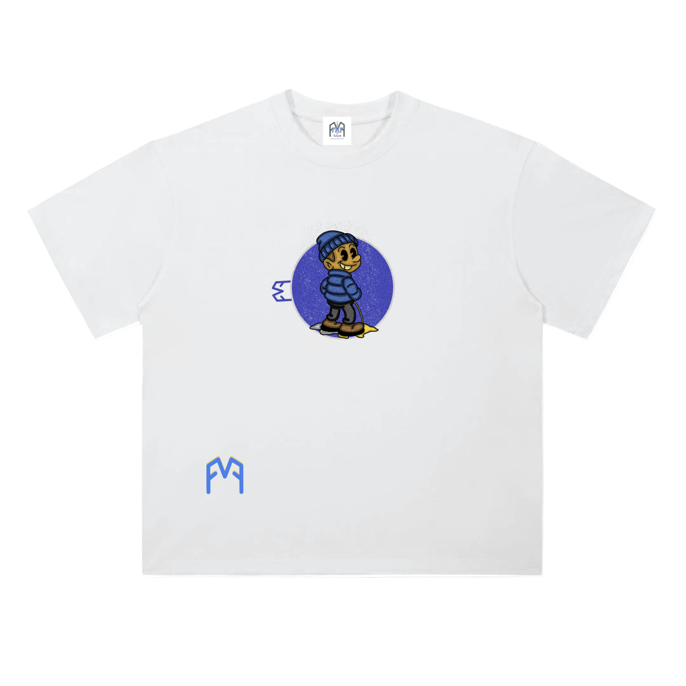 “Coloured Snow” Drop Shoulder T-Shirt