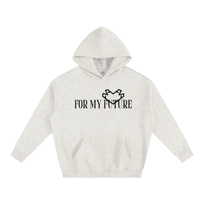 “<3” (Black) Oversize Fleeced Hoodie
