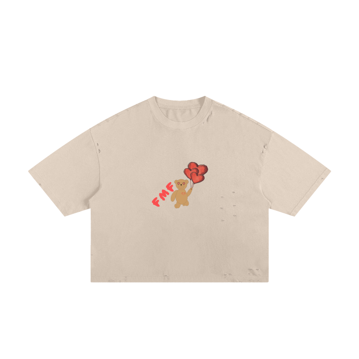 “Love’s In The Air” Frayed Boxy Tee