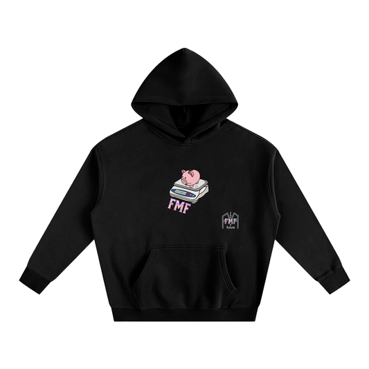 “Poor Piggy” Oversize Fleeced Hoodie
