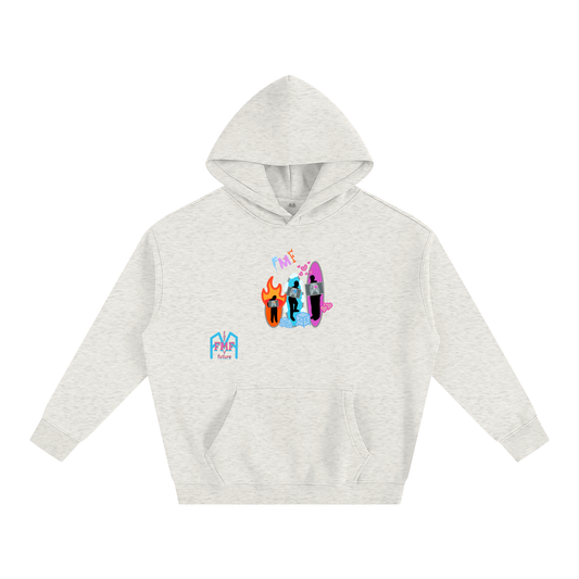 “Silhouettes” Oversize Fleeced Hoodie