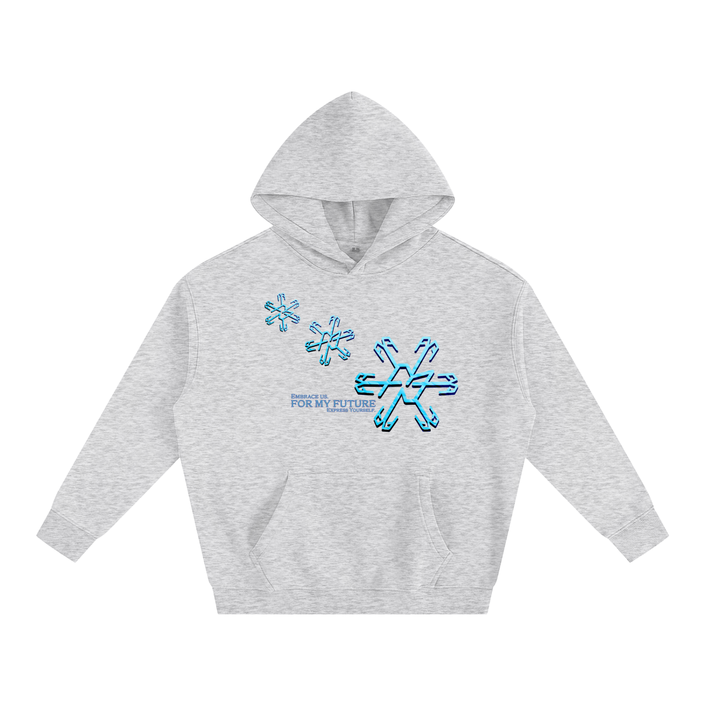 “Snowflakes” Oversize Fleeced Hoodie