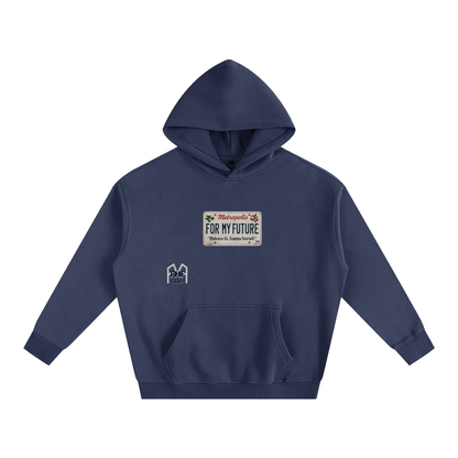 “License Plate” Oversize Fleeced Hoodie