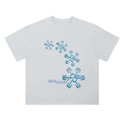 “Snowflakes” Drop Shoulder T-Shirt