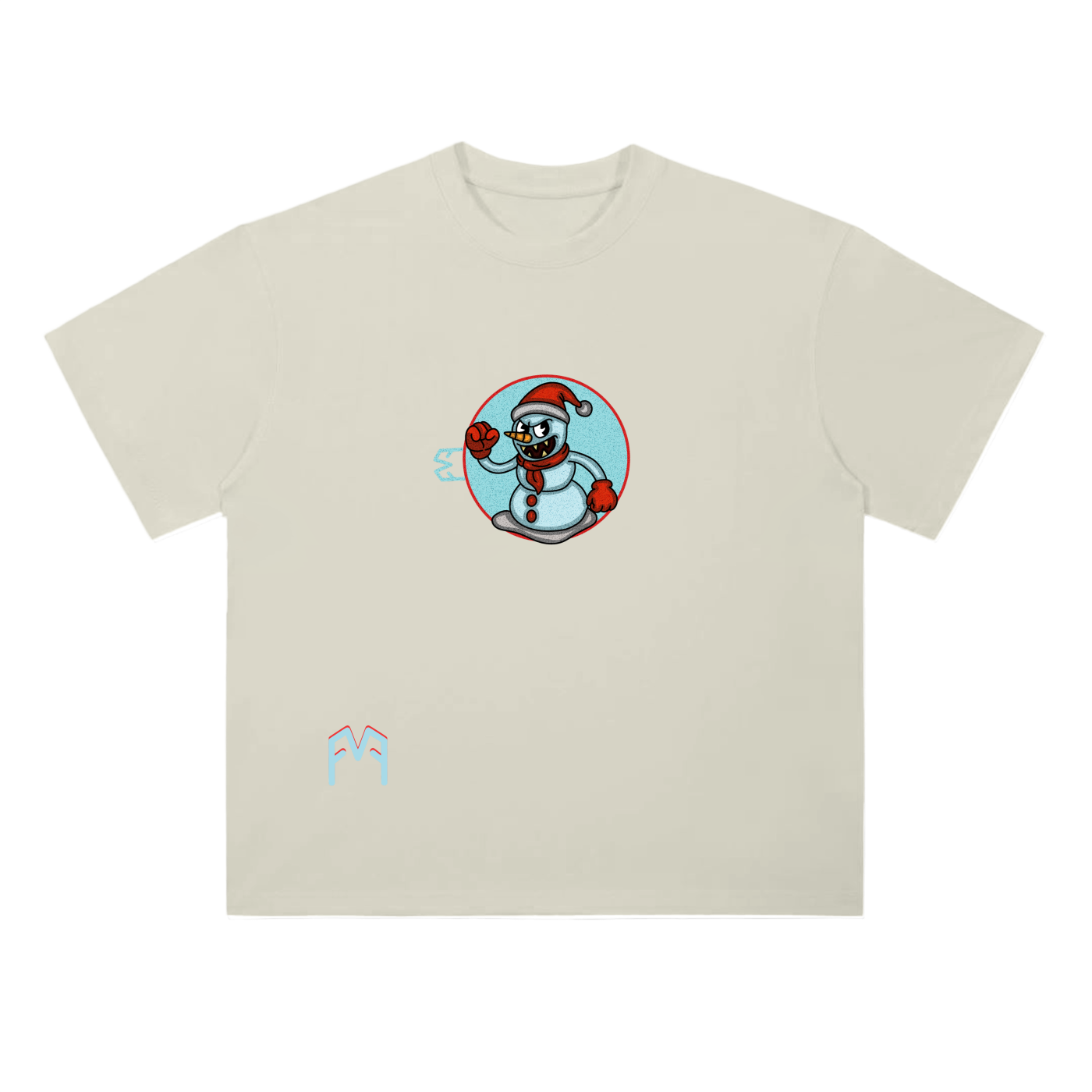 “Man Of Snow” Drop Shoulder  T-Shirt