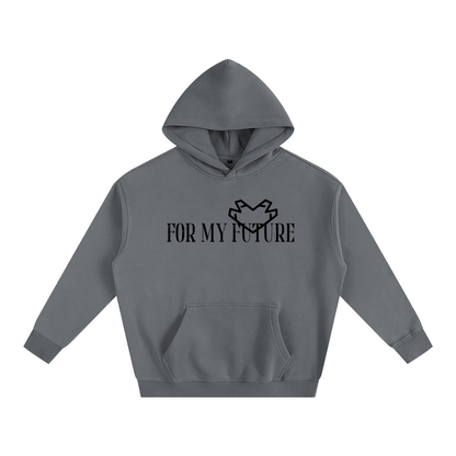 “<3” (Black) Oversize Fleeced Hoodie