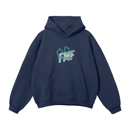 “FMF Shadows” (Blue) Oversized Fleece Hoodie