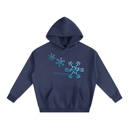 “Snowflakes” Oversize Fleeced Hoodie